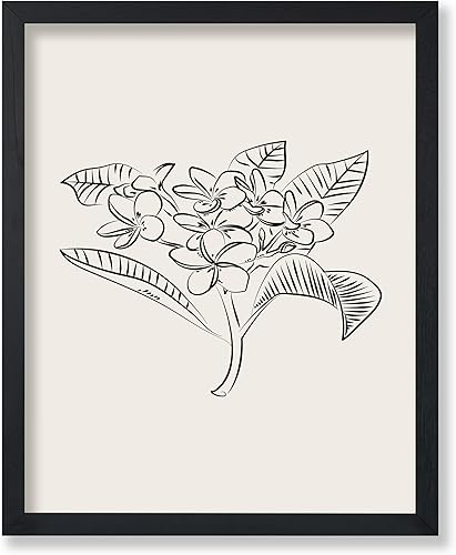 Miniatura 546 de Poster Master Póster de peonías – Estampado de flores retro – Ilustración floral – Ilustración en blanco y negro – Diseño de línea y abstracto –