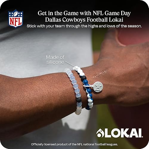 Miniatura 249 de Lokai NFL Football Collection - Pulseras de cuentas para hombres y mujeres, joyería de silicona, pulsera de moda para un ajuste cómodo
