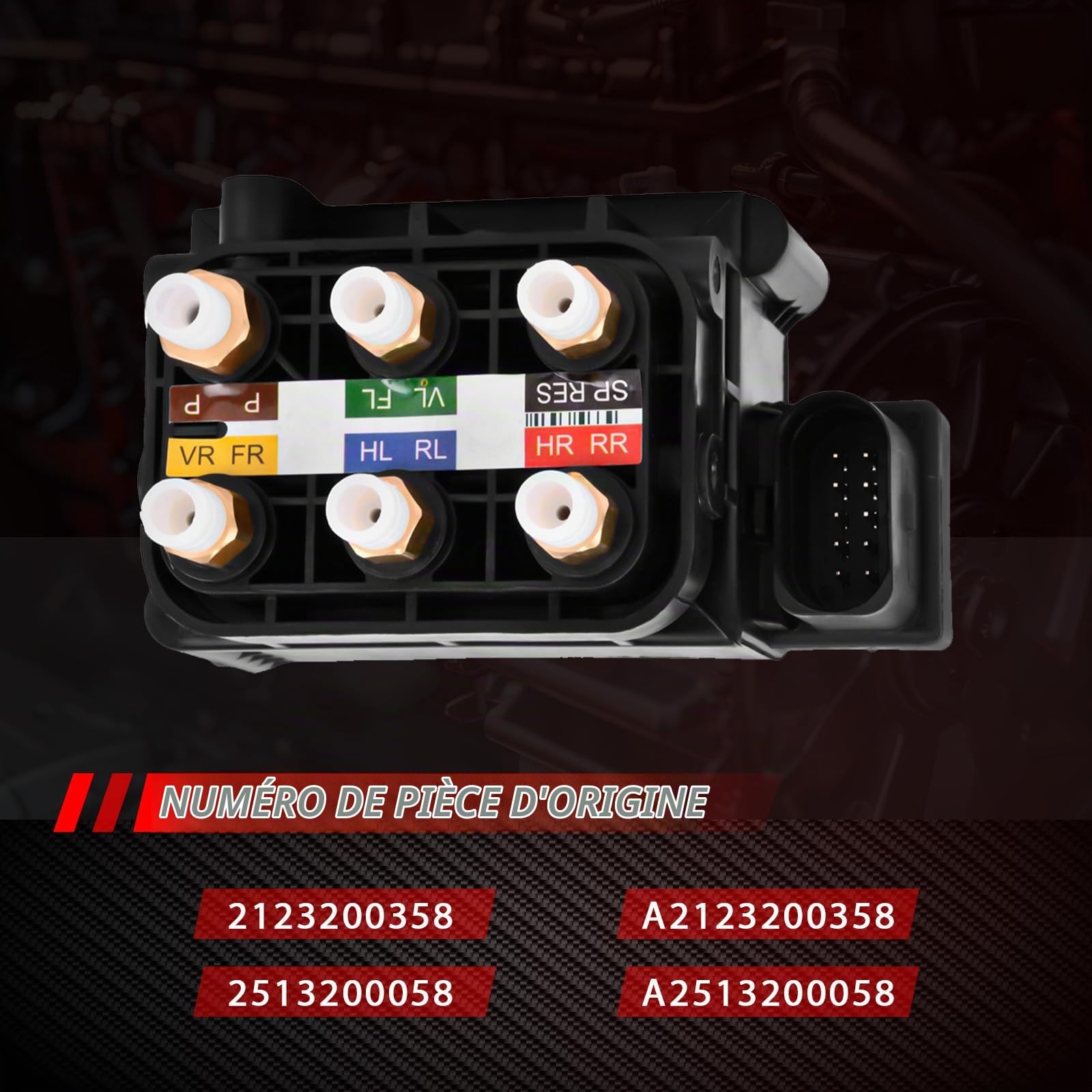 Vanne de commande à suspension pneumatique de rechange pour classe M/GL W164 X164 ML350 GL320 GL350 GL450 GL500 CDI ML280 ML300 ML420 ML500 4 ma tic accessoires de voiture pièce # 2513200058