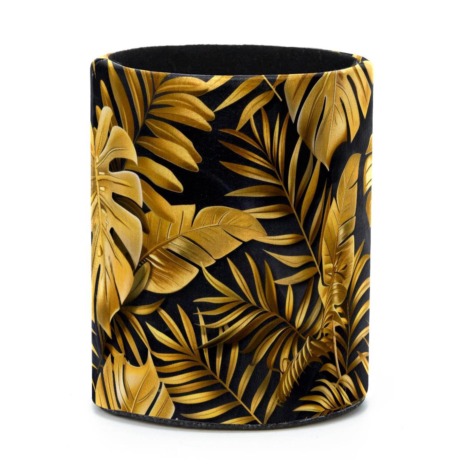 VAPOKF Round Pencil Holders for Desk, Tropical Palm Pen Holders Pen Pot Makeup Brushes Storage Desktop Stationery Supplies Organiser for Home Office
