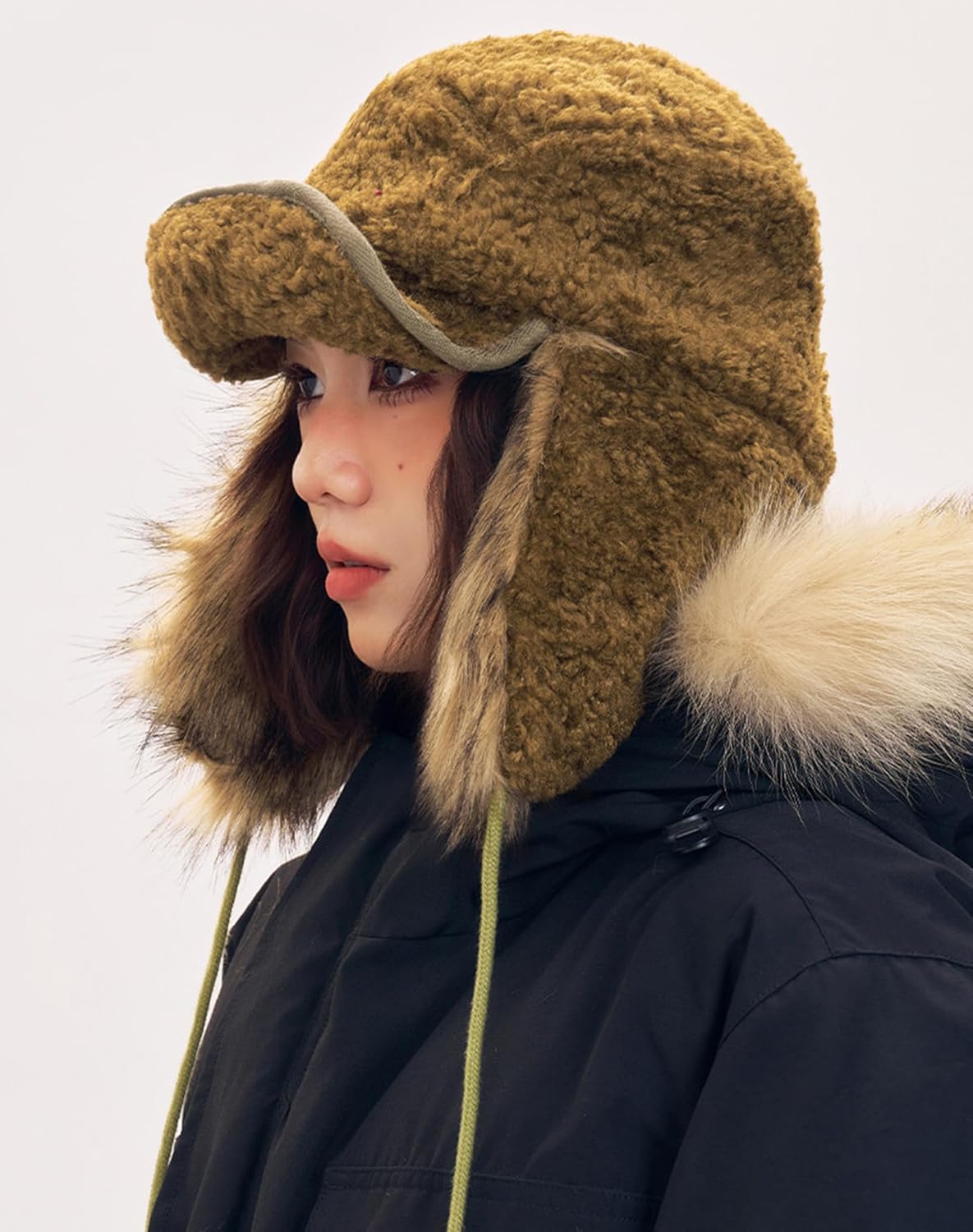 Women Fuzzy Fleece Winter Warm Trapper Hat Faux Fur Lined Soft Ear Flap Windproof Thermal Ushanka Russian Hat