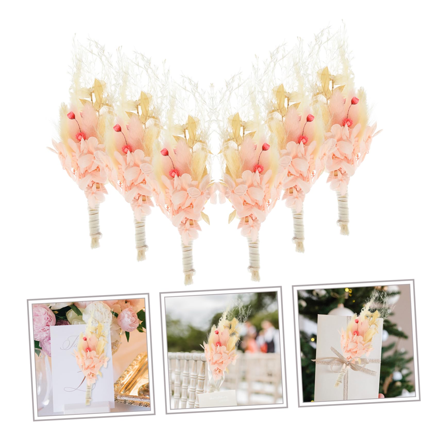 STOBAZA 2stücke Mini Trockenblumenstrauß Bundles Dried Flowers Für Kreative Deko Für Vasen Hochzeits Und Wohnraumgestaltung Pflegeleicht Natürliche Farben Bastelmaterial