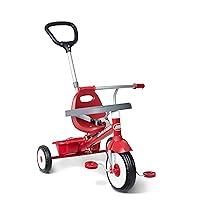 Radio Flyer 3-in-1 Stroll ‘N Trike, triciclo rosso per bambini da 1,5 a 5 anni