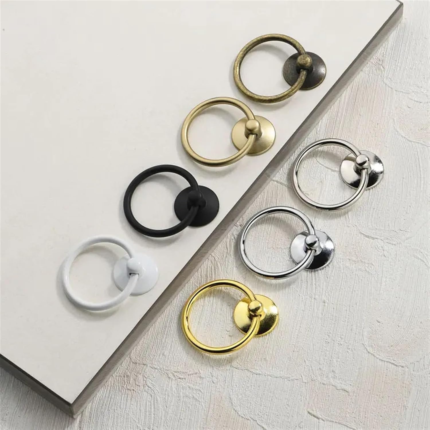 Single Hole Door Handle Cabinet Handle Kitchen Antique Furniture Handle Dresser Drawer Pull Stainless Steel Hardware 1Pcs (Color : Brass)