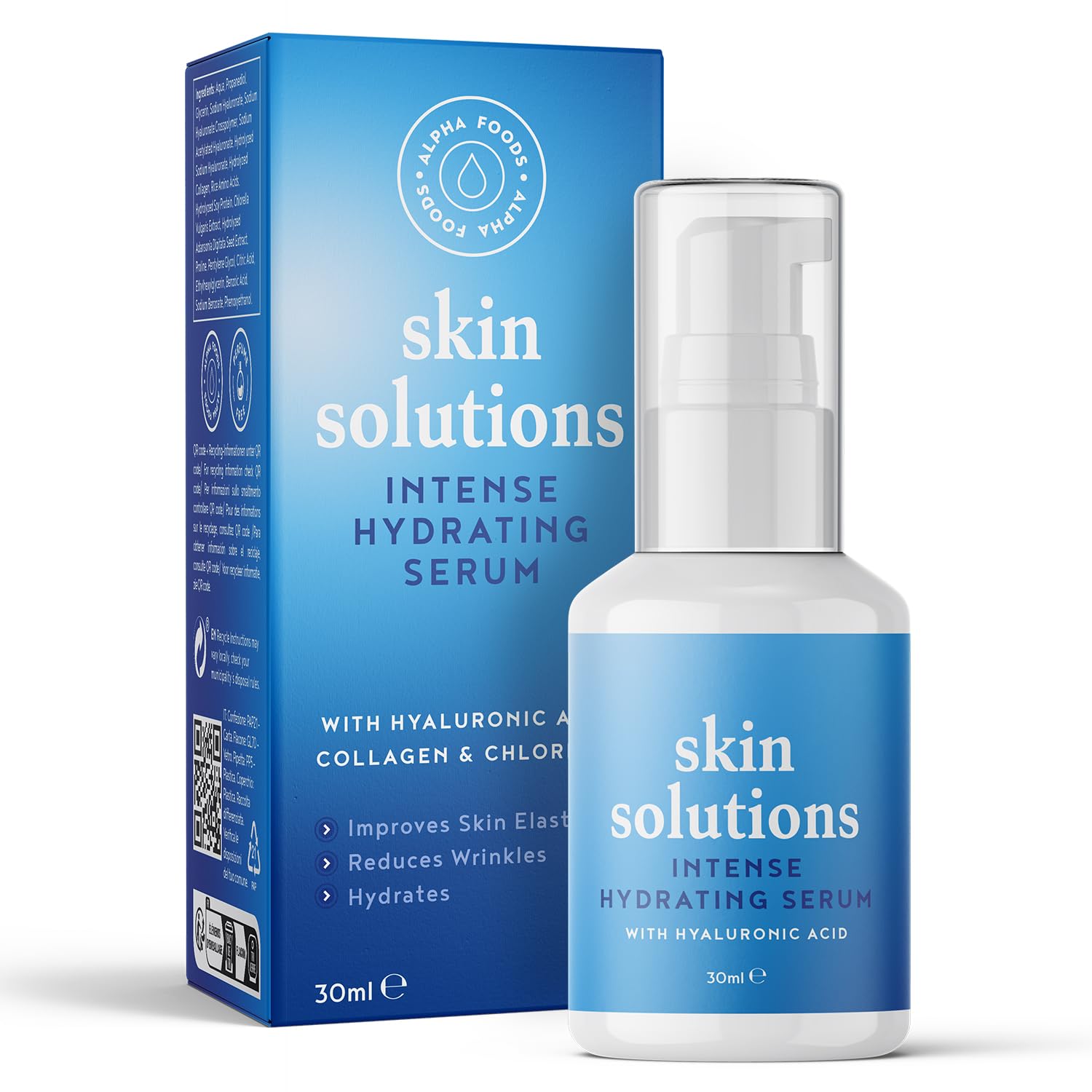 Serum Facial Acido Hialuronico 30ml - Colágeno Hidrolizado y