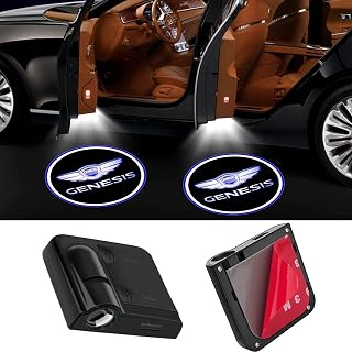 2Pcs Universal for Wireless Car Door Logo Light LED HD Welcome Courtesy Ghost Shadow Projector Lamp Compatible with Genesis Most Models
