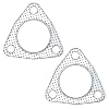 2 Inch Exhaust Gaskets Exhaust Gasket 3 Screws 53 mm Muffler Flange Manifold High Temperature with Fire Ring Replacement Pack of 2