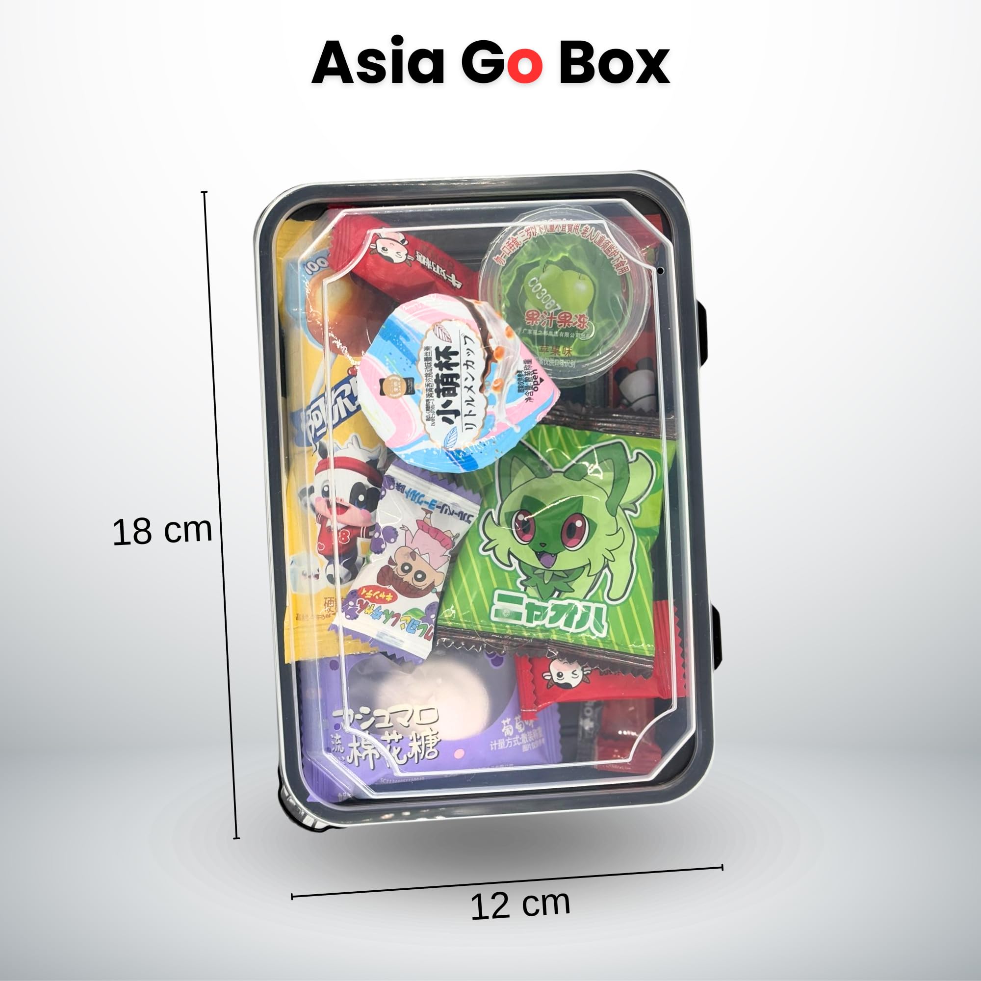 Asia Go Box Nevalu - Surtido de Productos Asiáticos - Mini Snacks, Dulces y Delicias Asiáticas para Regalar.