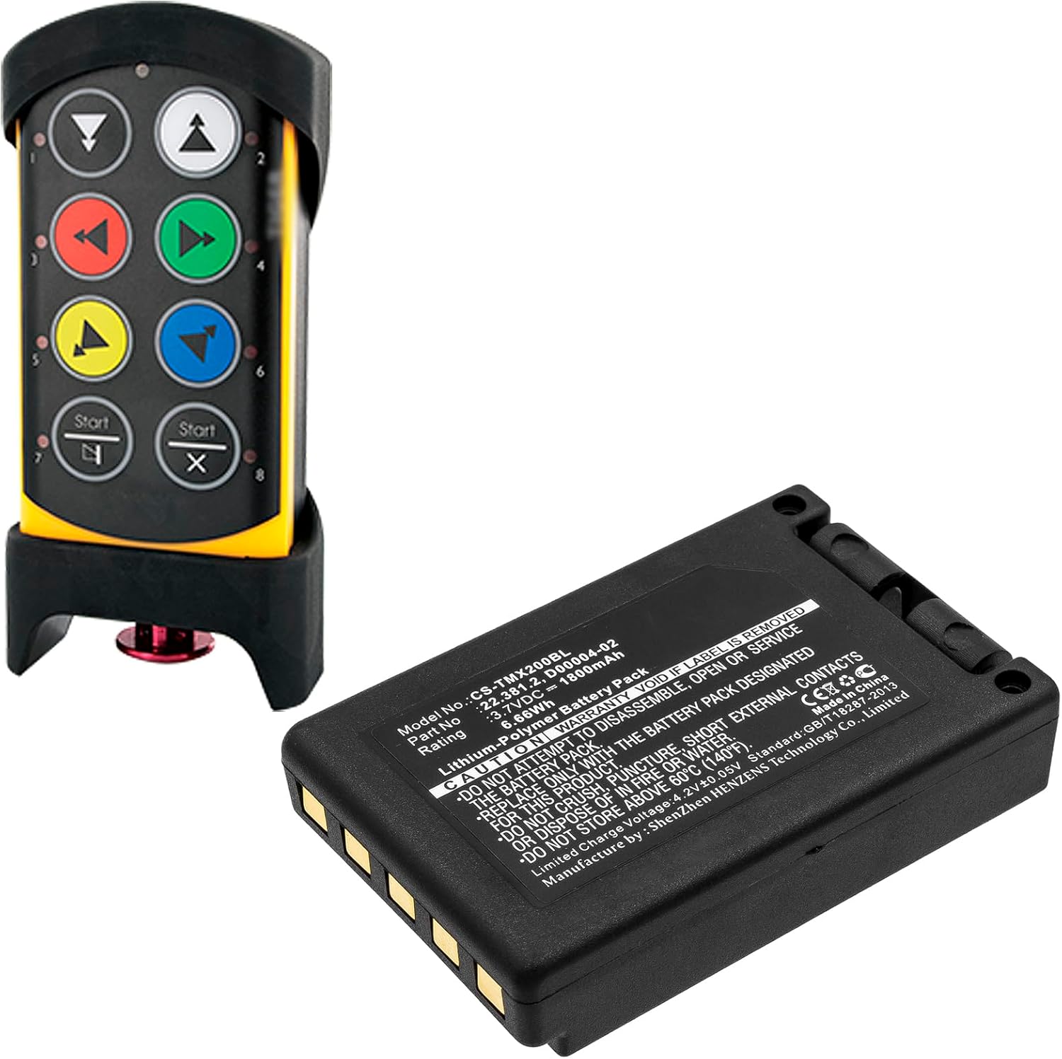 Replacement Battery for Teleradio TG-TXMNL,Transmitter Tele Radio TG-TXMN,22.381.2,D00004-02,M245060,1800mAh