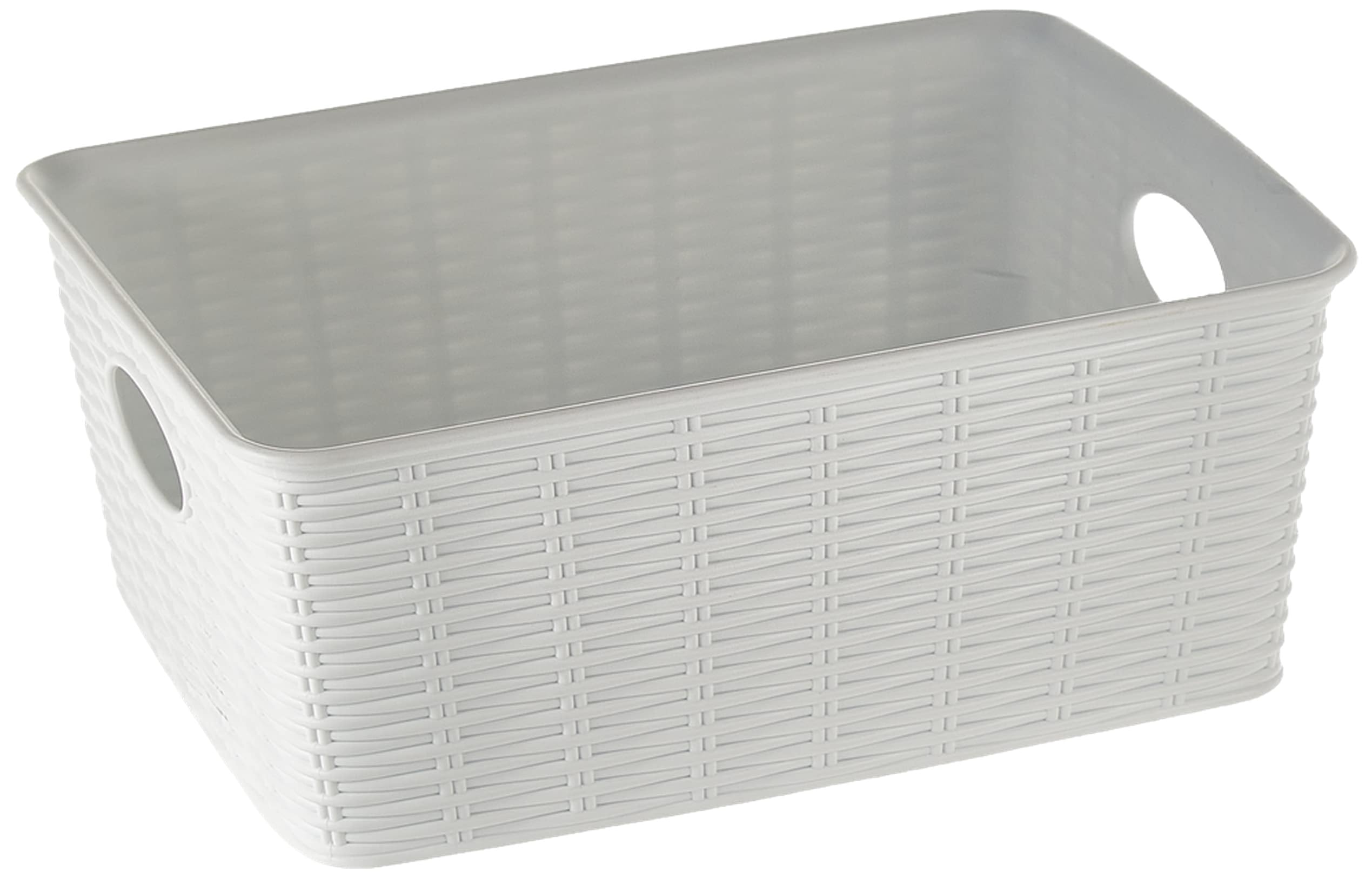 Stefanplast White Elegance Basket, Medium/25 X 19.5 X 10 Cm