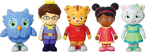 Daniel Tiger's Neighborhood - Juego de figuras de amigos (paquete de 5) - Figuras posables de 2.5 pulgadas para jugar de tamaño de bolsillo - A
