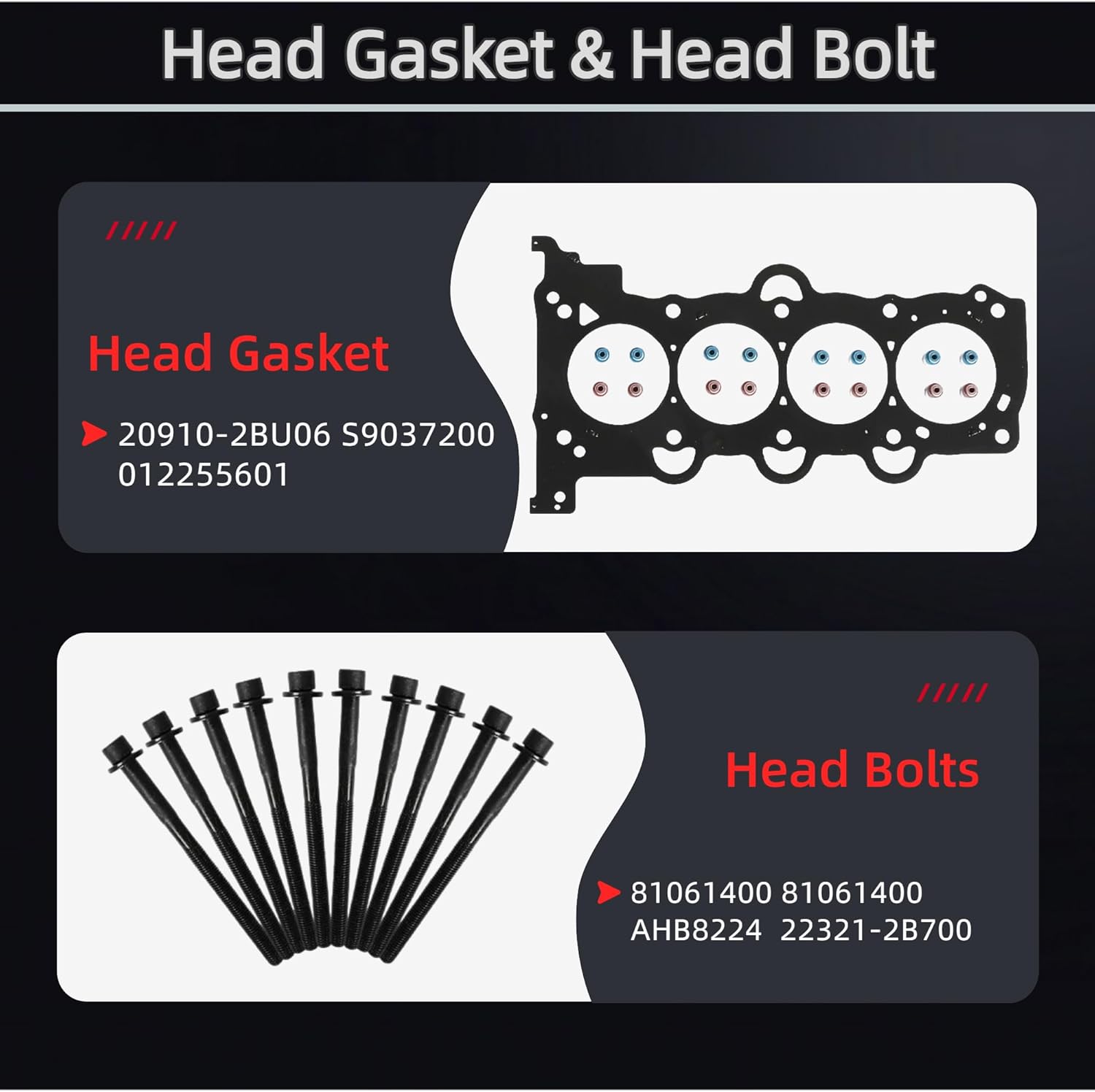 G4FJ 1.6 Engine Overhaul Rebuild Kit w/Crankshaft Head Gasket Set Connecting Rod Piston Kit Head Bolt Fit For Hyundai Sonata Veloster Tucson Kia Soul Forte Optima 1.6L 2011-2022 23110-2b710