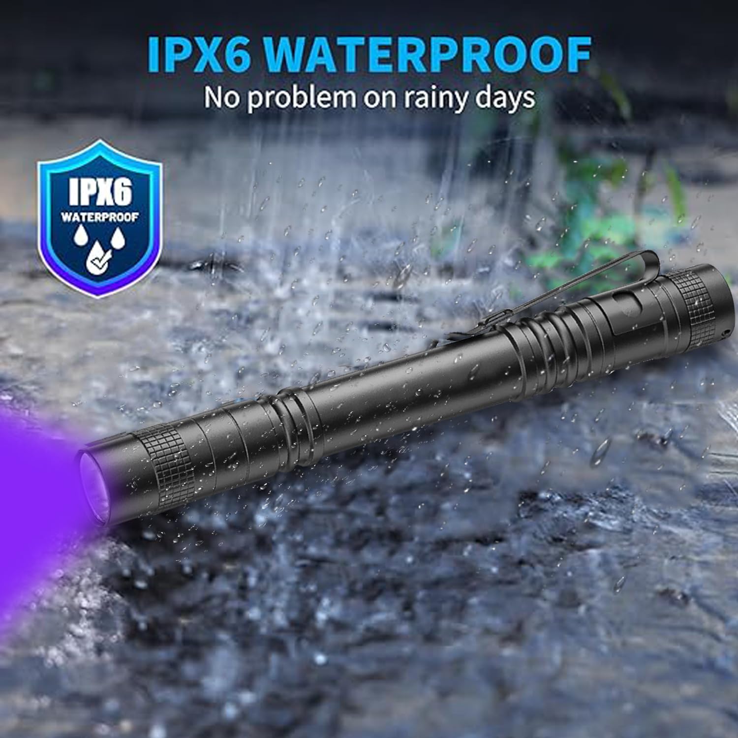 10 x latarka UV z czarnym światłem, 10 sztuk 395 nm mini latarka z klipsem, wodoodporna latarka Blacklight do wycieku, moczu zwierząt domowych, skorpiona, kontroli hoteli, suchych plam i