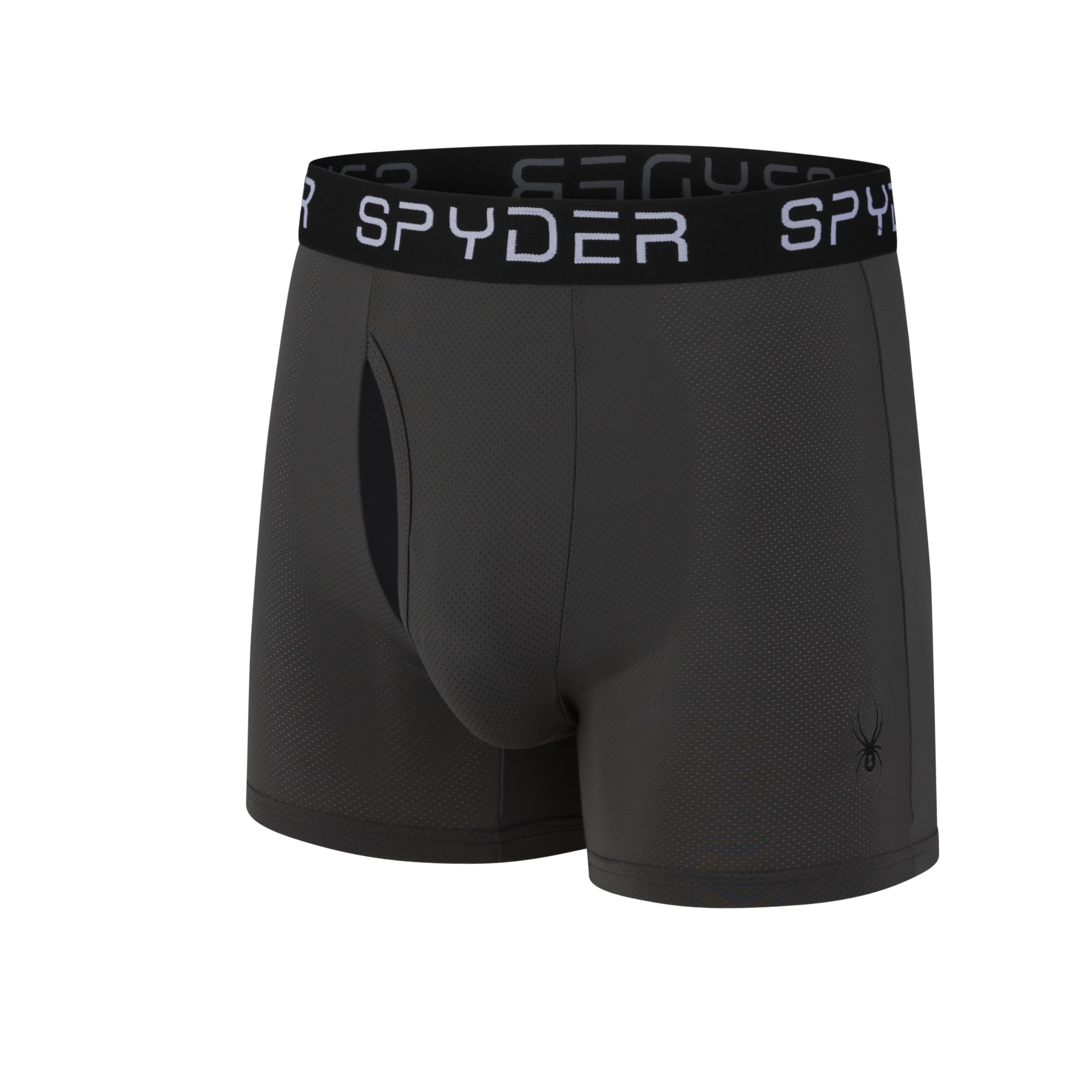 Spyder Herren-Boxershorts, Performance-Nylon-Netz, Sportunterwäsche mit Eingriff vorne