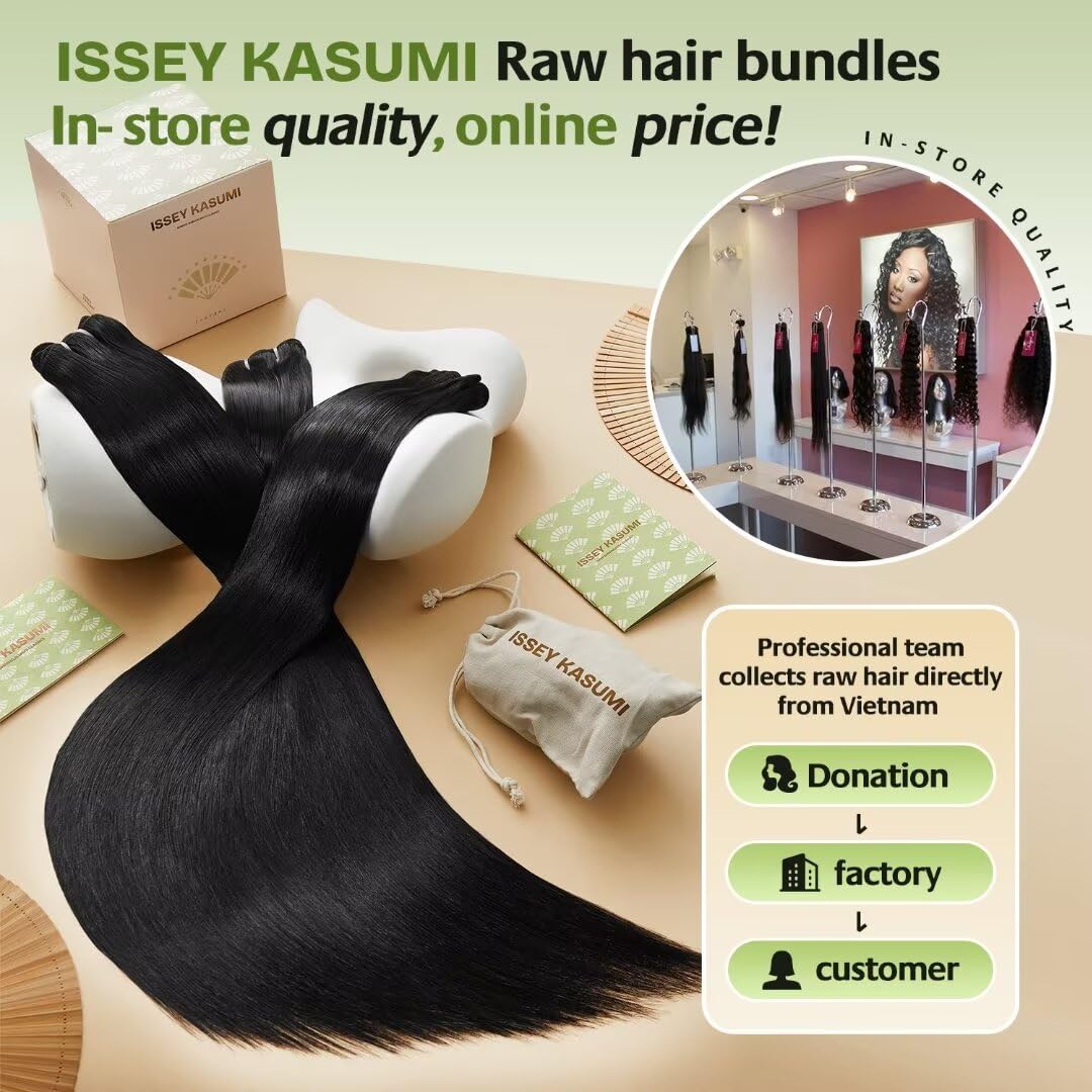 Raw Vietnamese Human Hair Single Bundle,Triple Lifespan Than Regular Virgin Hair,In-Store Quality,Online Price! 100% Raw Vietnamese Hair Bundles Straight Raw Hair Bundles 20 Inch