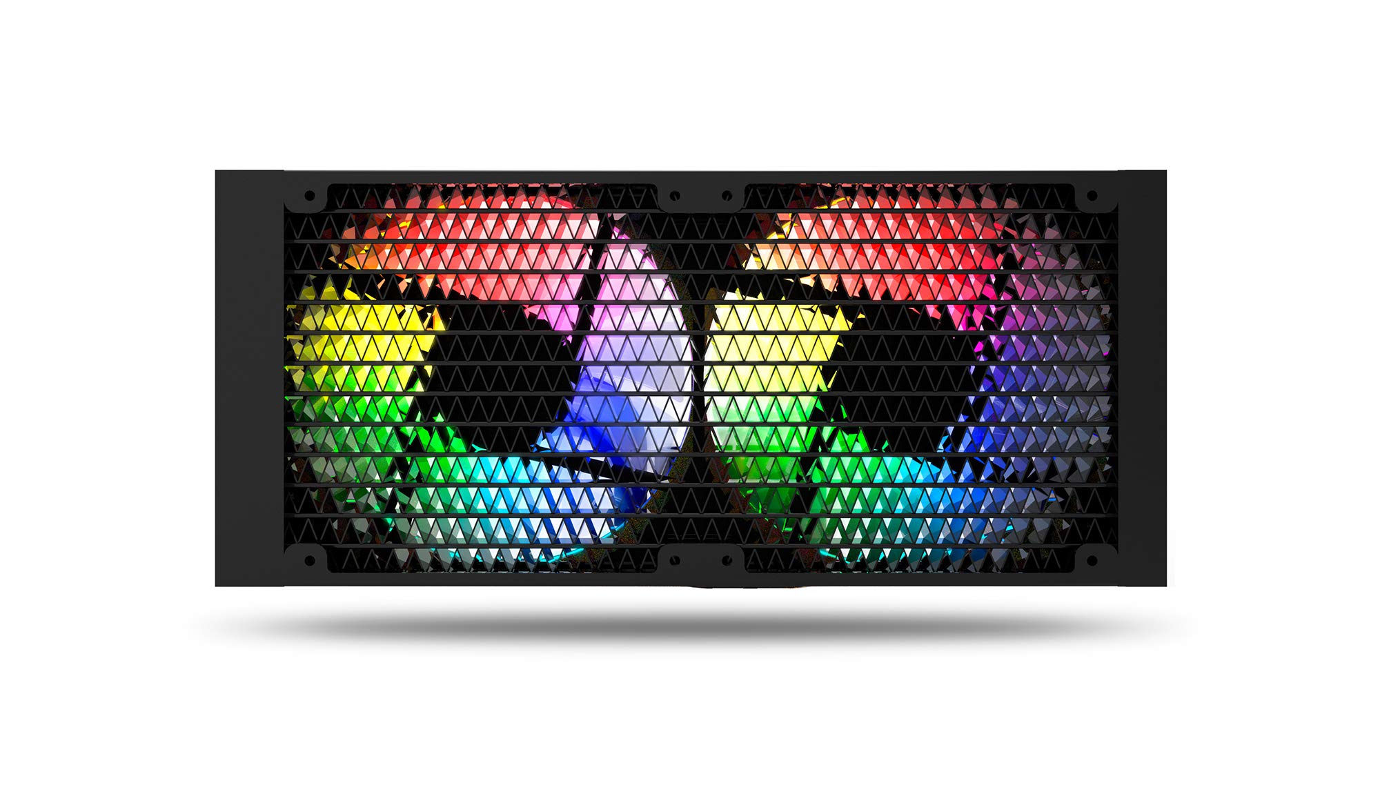 Nox Hummer H-240-NXHUMMERH240ARGB - Refrigeracion liquida ARGB, compatible con Intel&AMD, dos ventiladores 120mm PMW, radiador doble con base aluminio, color negro