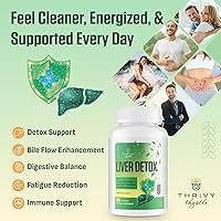 Vista 2 de Desintoxicación y reparación del hígado - Suplemento de cardo mariano 25 en 1 de apoyo hepático a base de hierbas - TUDCA, NAC, Chanca Piedra