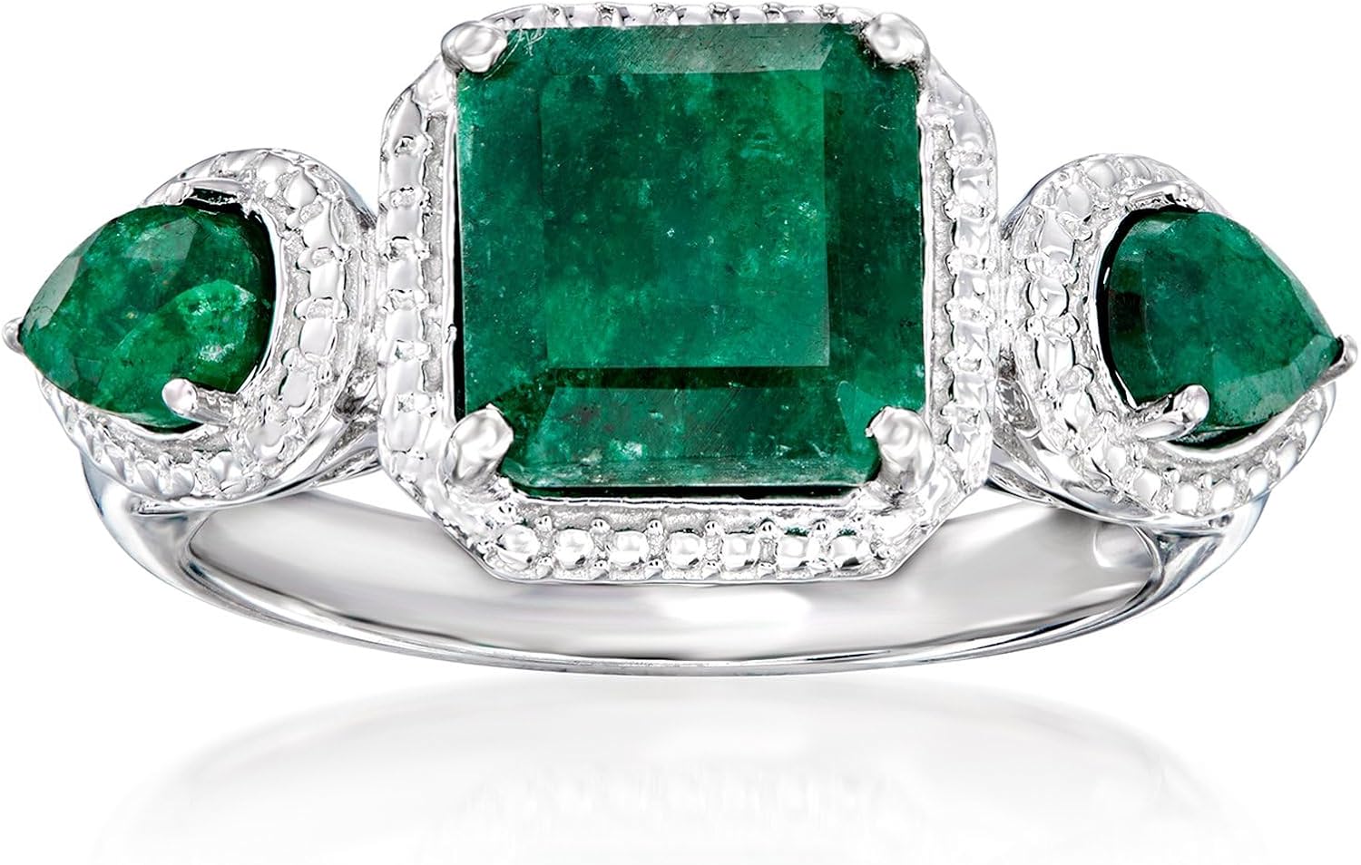 Ross-Simons 2.50 ct. t.w. Emerald Ring in Sterling Silver