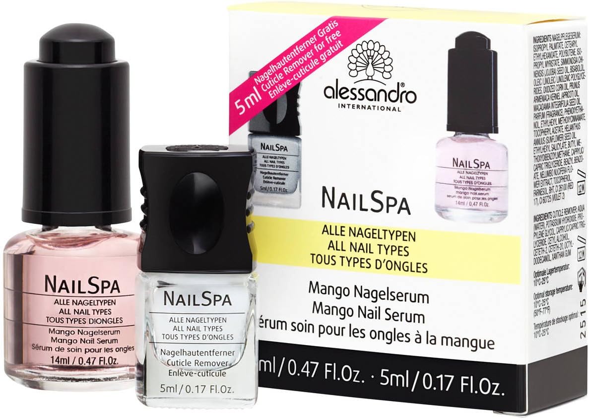 alessandro Hand & Nail Care Set Mango Nail Serum with Cuticle Remover