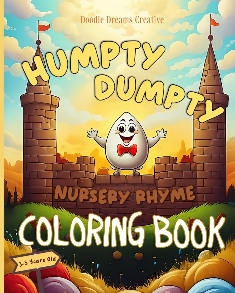 Humpty Dumpty Nursery Rhyme Coloring Book: Learn & Color Simple & Easy Lyrics Mother Goose Poem Fun, Creative & Educational Pages for Kids, Preschool and Kindergarten Ages 3-5 years