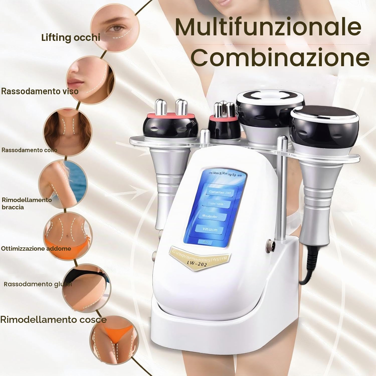 40k Massaggiatore Anticellulite Radiofrequenza Viso e Corpo Cavitazione Anticellulite Ultrasuoni