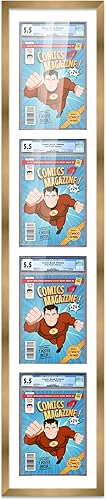 Miniatura 69 de Poster Palooza Marco de cómic con paspartú para 2 cómics CGC, CBCS o PGX Graded Comics – Marco de cómic negro para cómics de 8.125 x 13 pulgadas