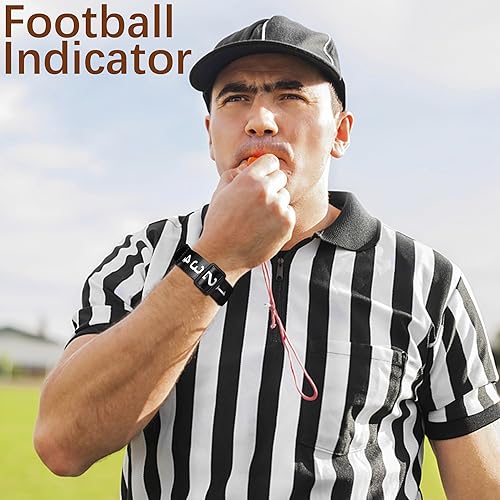 Miniatura 5 de Watayo Equipo de árbitro de fútbol, indicador de muñeca numerado de nailon para árbitro de fútbol profesional, marcadores de patio de fútbol para