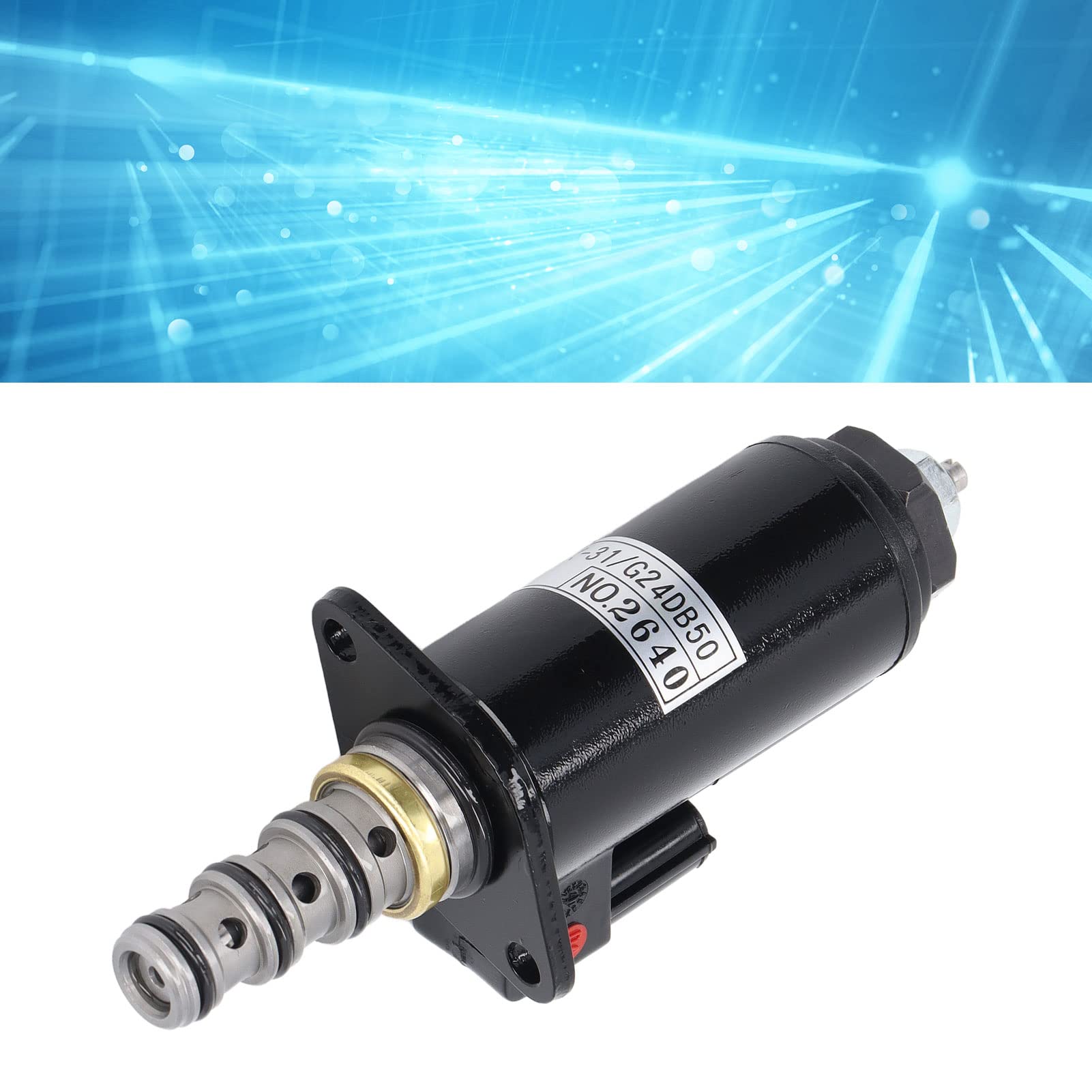 Cocoarm Sicherheitsverriegelungs-Magnetventil, Bagger-Magnetventil aus Legiertem Stahl, 2-Nadel-Ersatzteil, Mattes Gehäuse, Direkte Passform für SK200 8 250 330 350 8