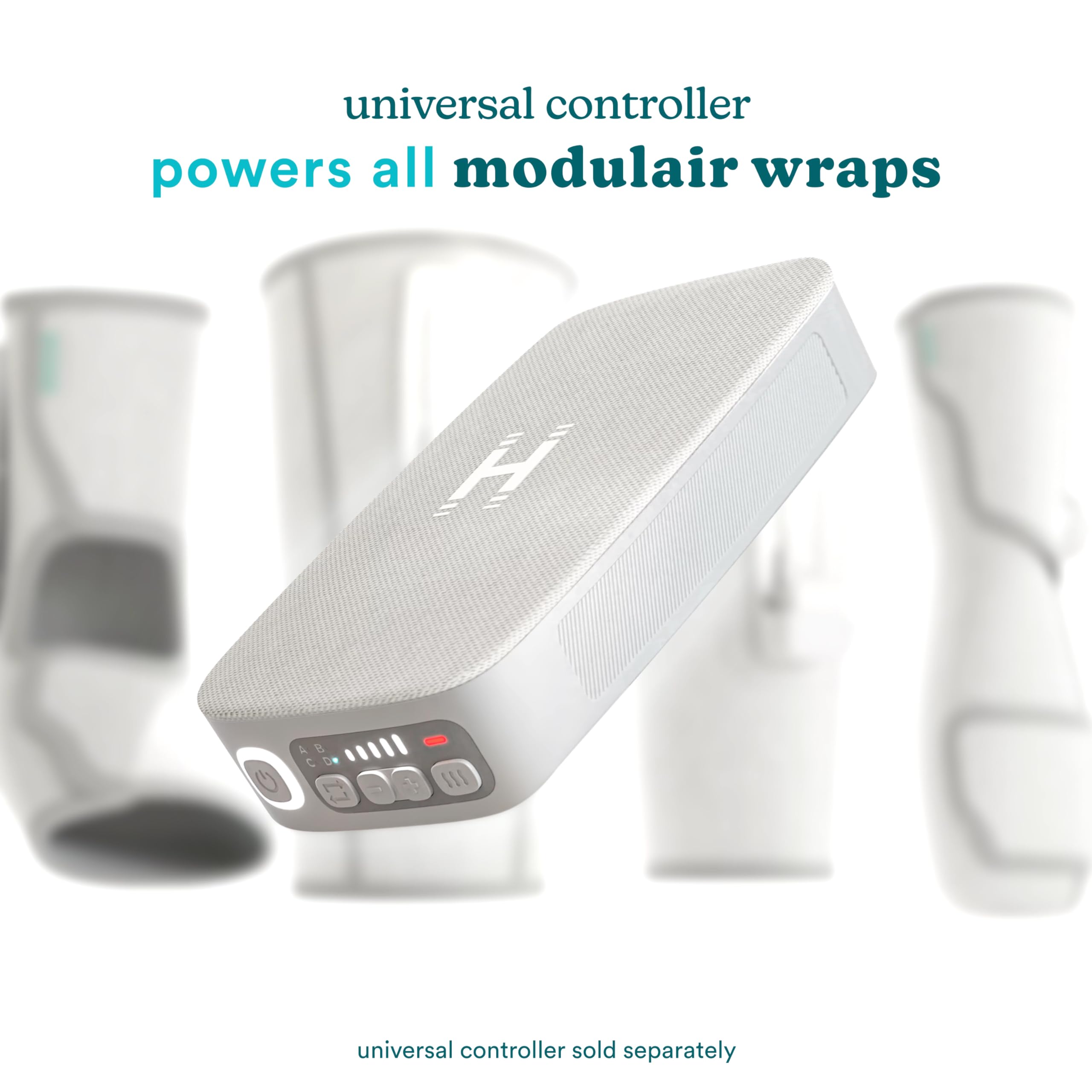 HoMedics Overlapped Compression Therapy Battery, Massage System Universal Controller, Compatible Modulair Compression Wraps (Sold Separately)