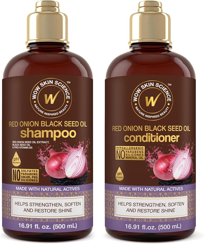 WOW Skin Science Red Onion Black Seed Shampoo & Conditioner Duo 16.9 oz