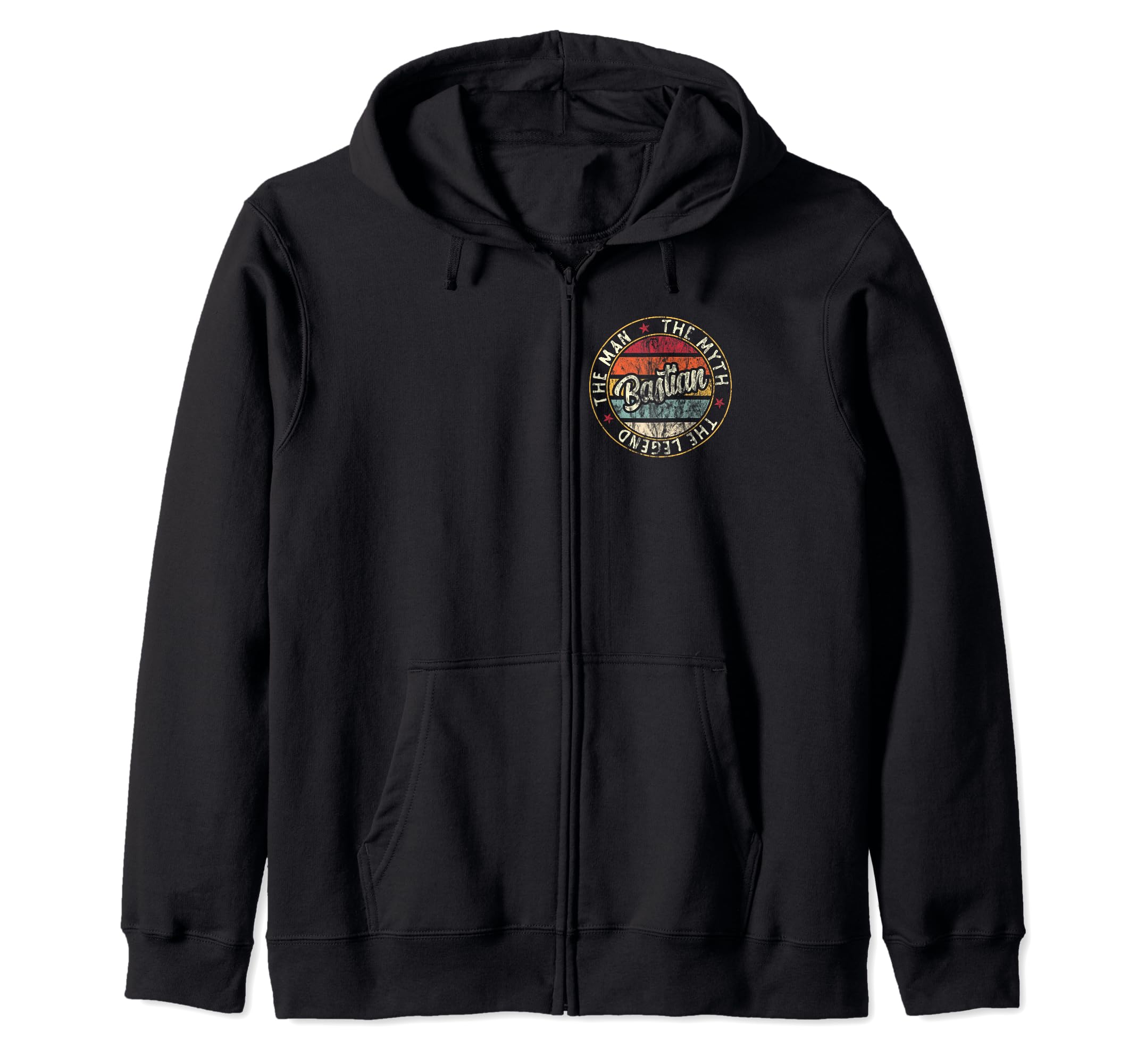 Mens Bastian The Man The Myth The Legend First Name Bastian Zip Hoodie
