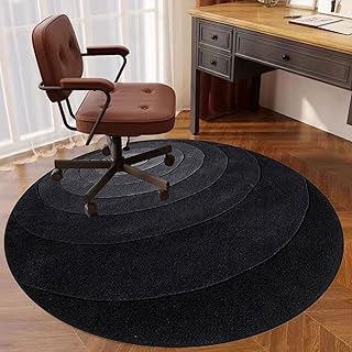 Office Gaming Chair Mat, Low Pile Desk Chair Mat, Non Slip Anti-Scratch Protects Carpeted And Hard Floor, Multi-Purpose Low Pile Carpet Mat Protector, Round Chair Mat Carpeted Floor 90 cm