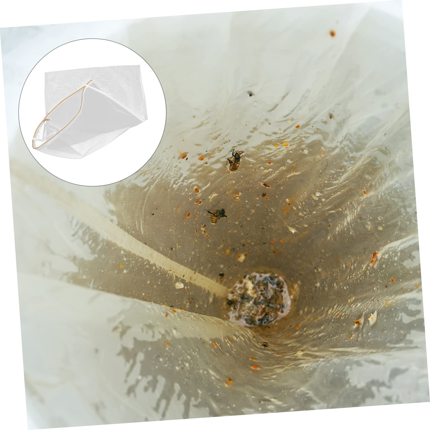 GRIRIW 10pcs Mesh Strainer Bag for Honey Extraction Fine Filter Wine Strainer Beekeeping Equipment