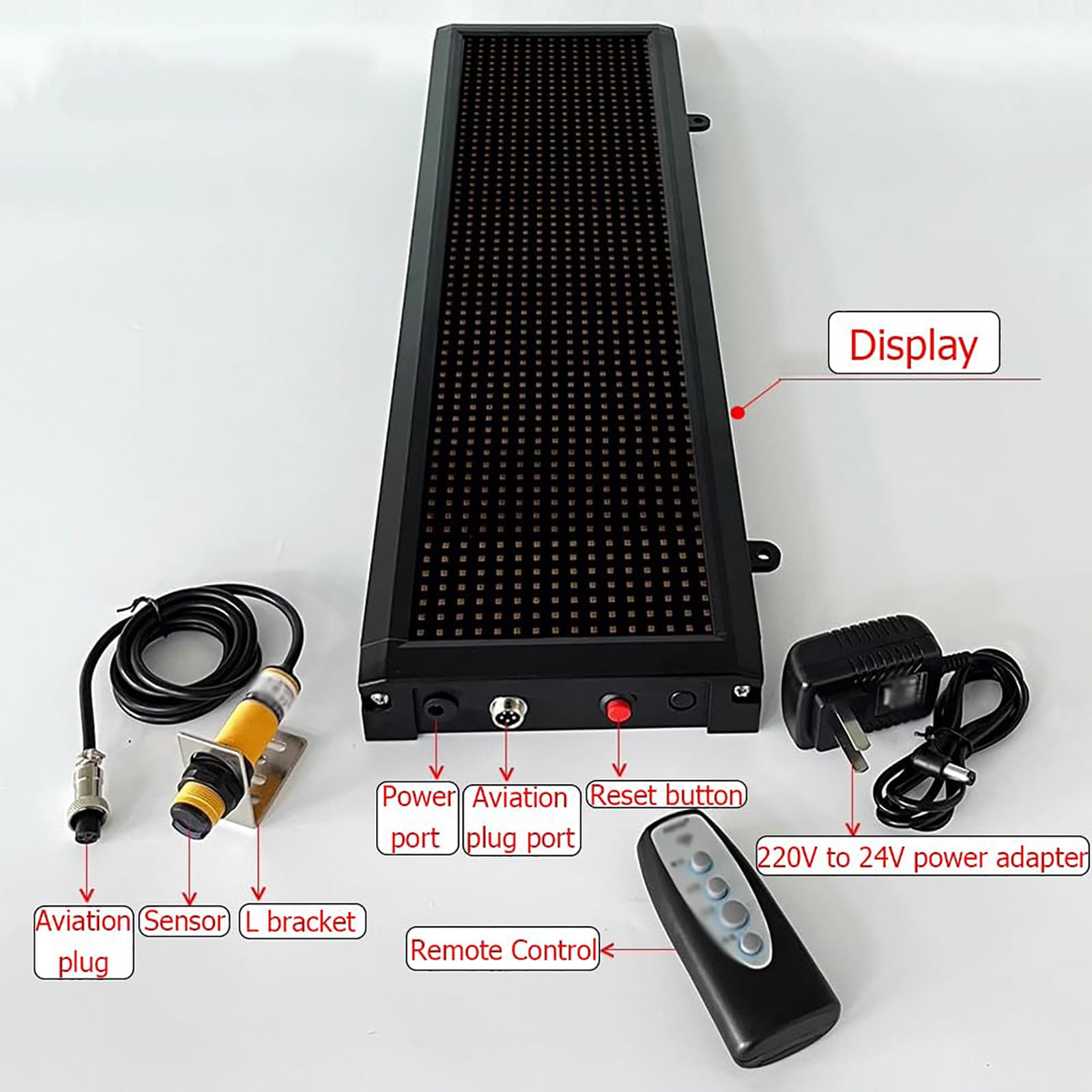 Contador digital LED con sensor de visualización automática, memoria de corte de energía para producción y conteo de piezas