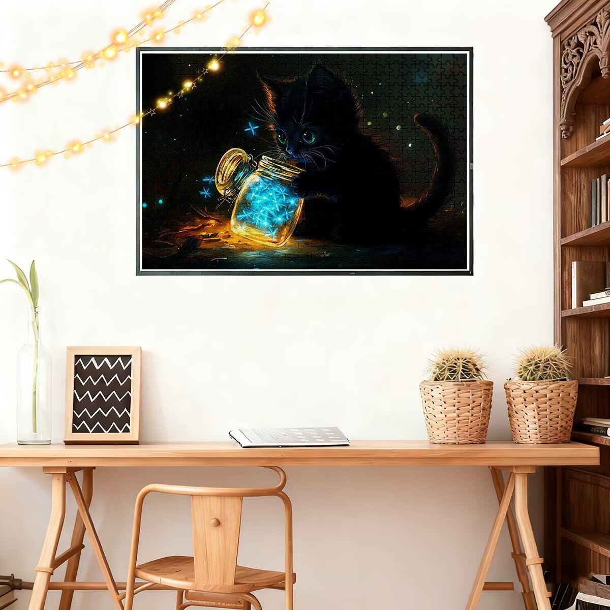 Puzzle 5000 sztuk dla dorosłych kot puzzle dla dorosłych świetlik puzzle zabawki edukacyjne oryginalne prezenty dla kobiet, puzzle kreatywna rozrywka, dekoracja domu 156 x 105 cm I-92
