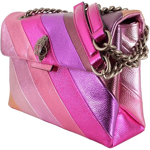 Kurt Geiger London Large Kensington Pebbled Metallic Leather Shoulder Bag