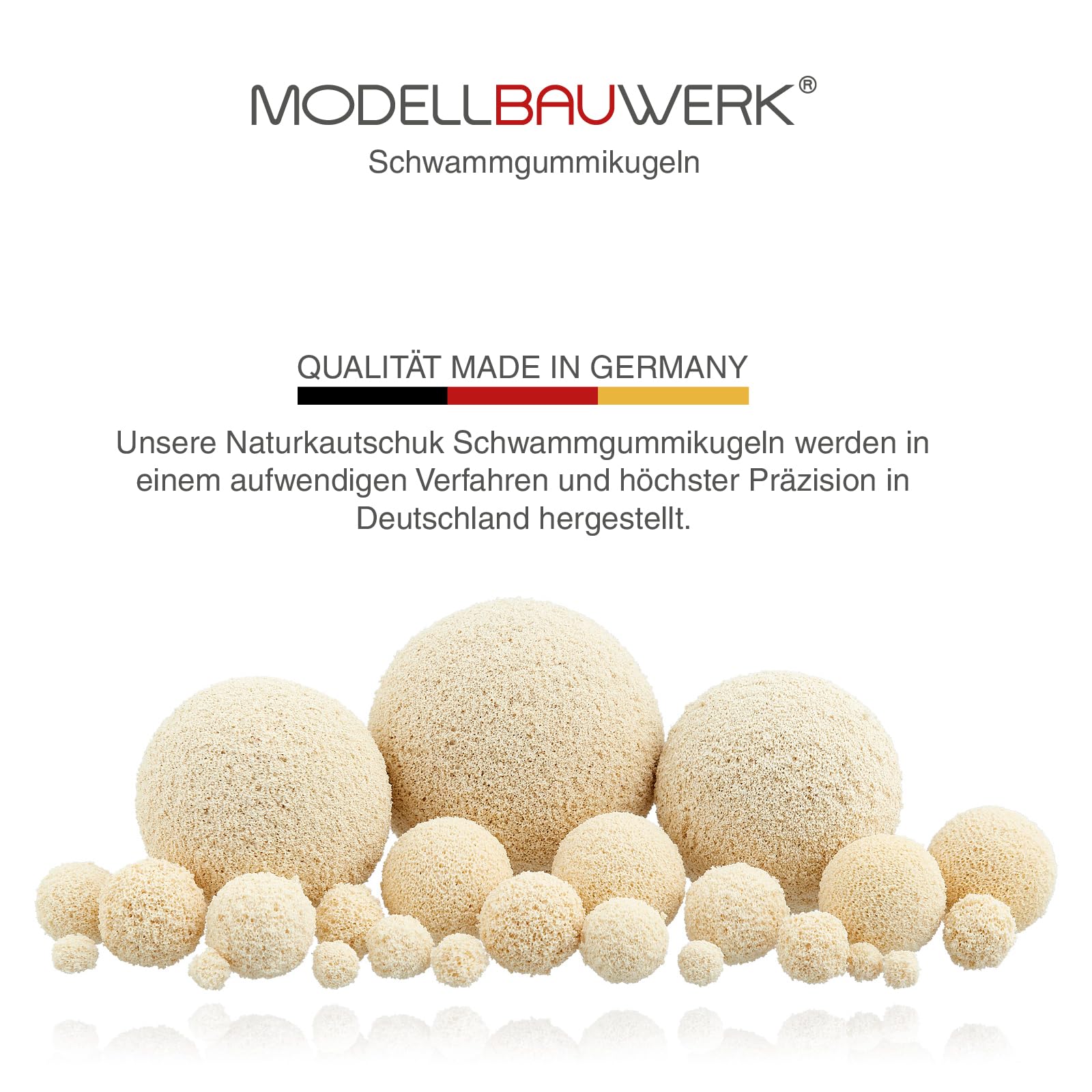 Vielseitigkeit pur! - Schwammgummikugeln 10mm hell/creme, 100St. kreiere realistische und beeindruckende Baumkronen, Landschaften und Büsche, Architektur-modellbau Hobby Basteln Diorama Modellbauwerk®