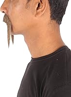Vista 4 de HPO Hombres Cabello Humano Bigote Cosplay Pelo Facial (Marrón)