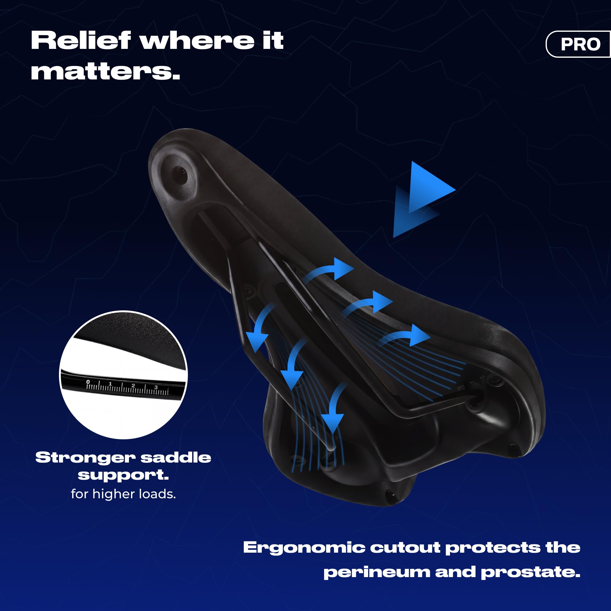 ALPENSATTEL® Sillín de bicicleta ergonómico [espuma viscoelástica 3D] – Sillín para hombre y mujer – Material transpirable para una distribución ideal de la presión – Soporte universal para cada rueda