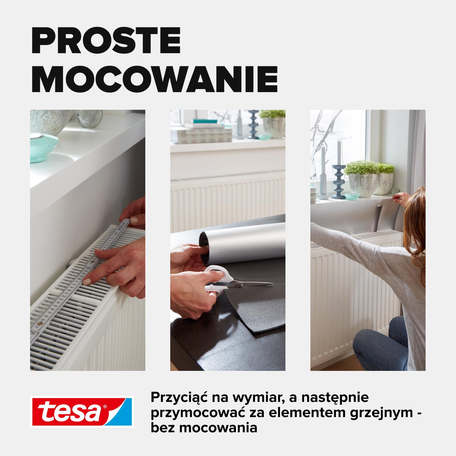 tesa INSULATION folia odblaskowa do grzejników - Folia izolacyjna do ogrzewania - Folia odblaskowa do magazynowania ciepła - 1 m x 0,7 m