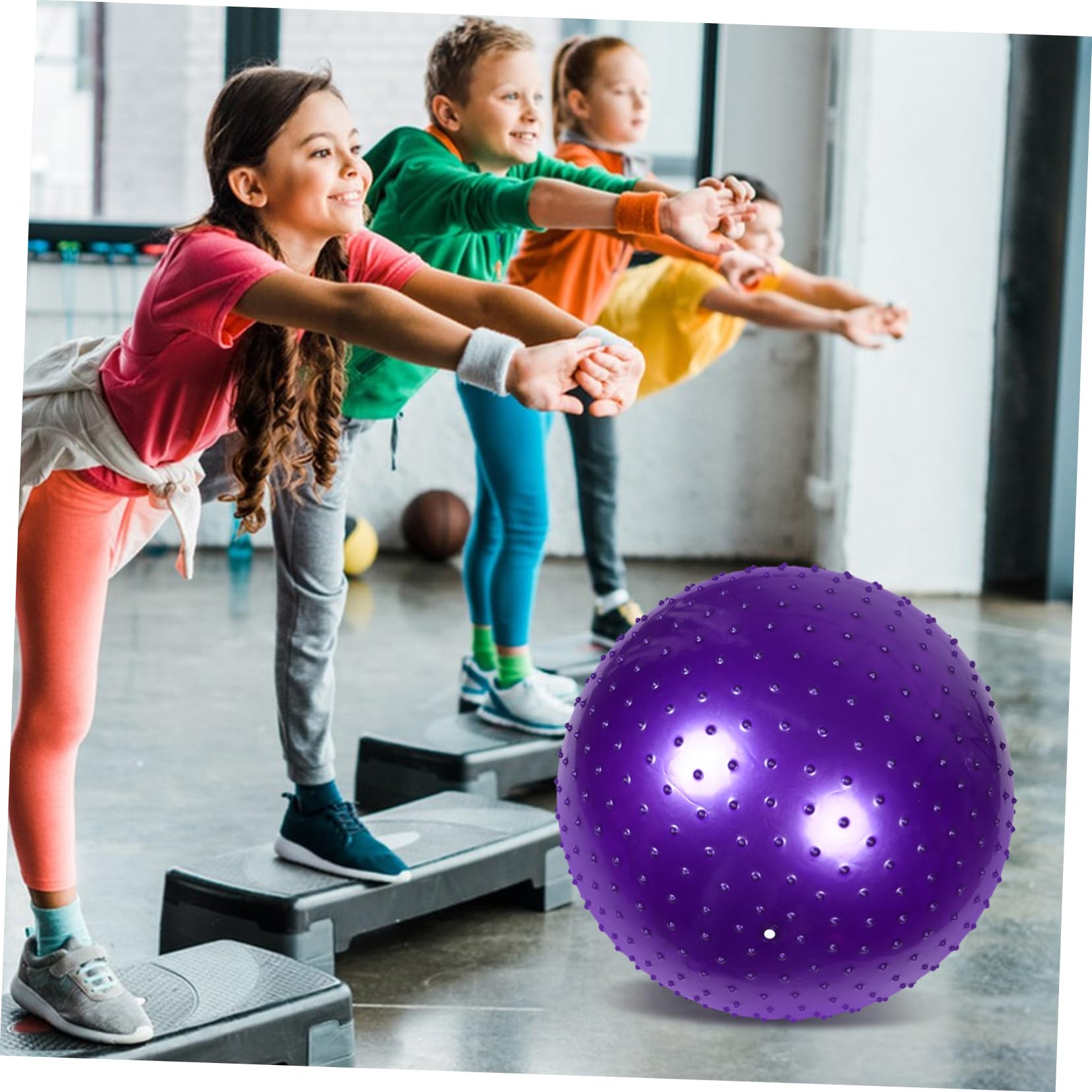 Anti Burst Igelball Tragbarer Gymnastikball aus Pvc