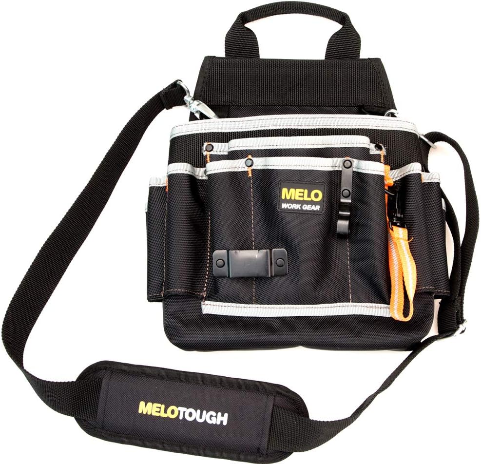 MELOTOUGH Professional Electric Tool Pouch Shoulder Tool Carrier with Multiple Pockets, Tool Organizer for Technician/ Maintenance and Electrician's Tools: Sports & Outdoors