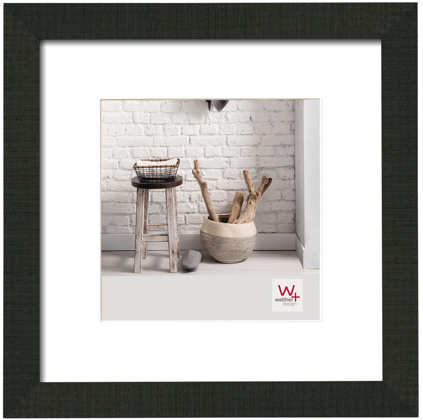 walther design Ramka na Zdjęcie Home, 40 x 40 cm, Czarna, Zestaw 2 szt., Drewniana Ramka HO440BD