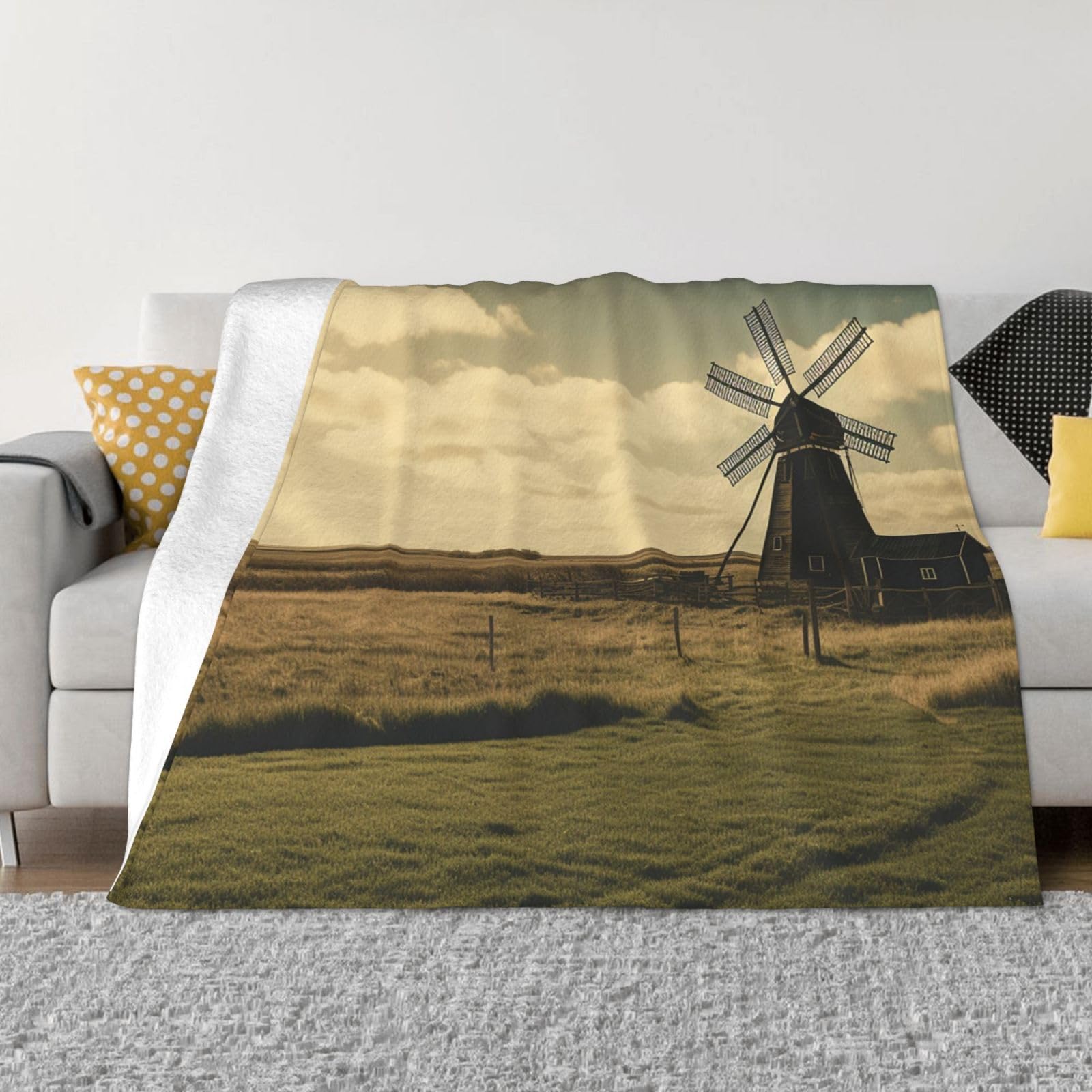 Couverture vintage en flanelle pour éliminer les frissons sur votre canapé