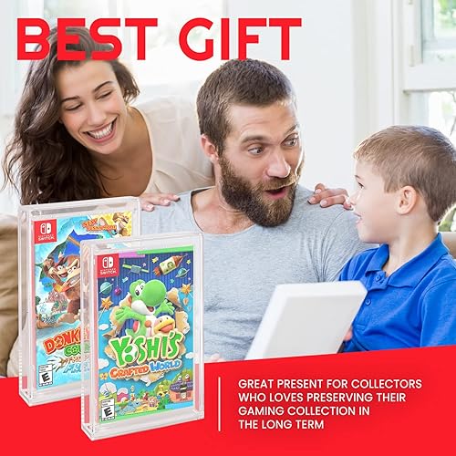 Miniatura 8 de EVORETRO Acrylic Display Case Compatible for Nintendo Switch Games - Clear Game Box Protector with UV Protection - 4MM Thick Protective Case for