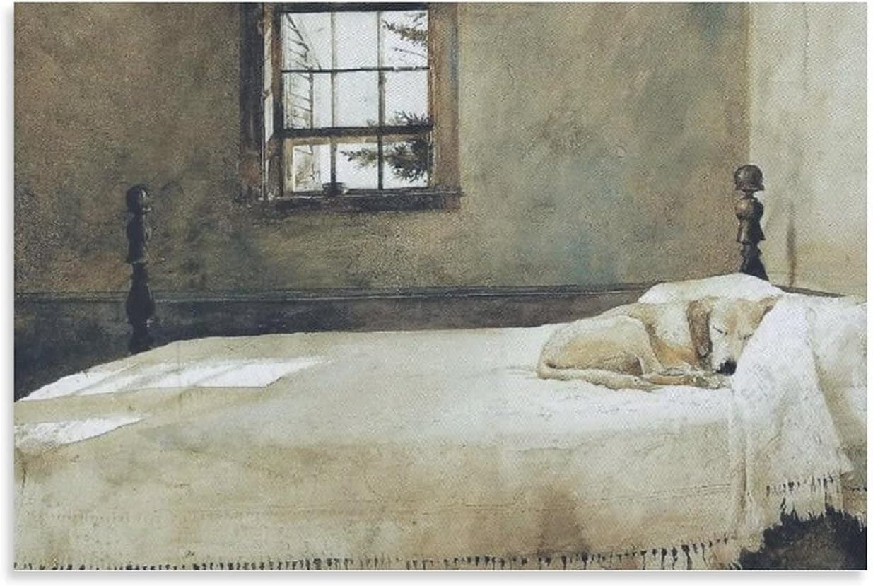 FEF Animal Master Bedroom, Art Poster De Andrew Wyeth Poster Decorative Painting Canvas Wall Art Room Posters Office Decorations 12x18inch(30x45cm)