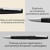 Lamy 2000 L01M Pióro Wieczne, Czarny/Niebieski, 1 sztuka