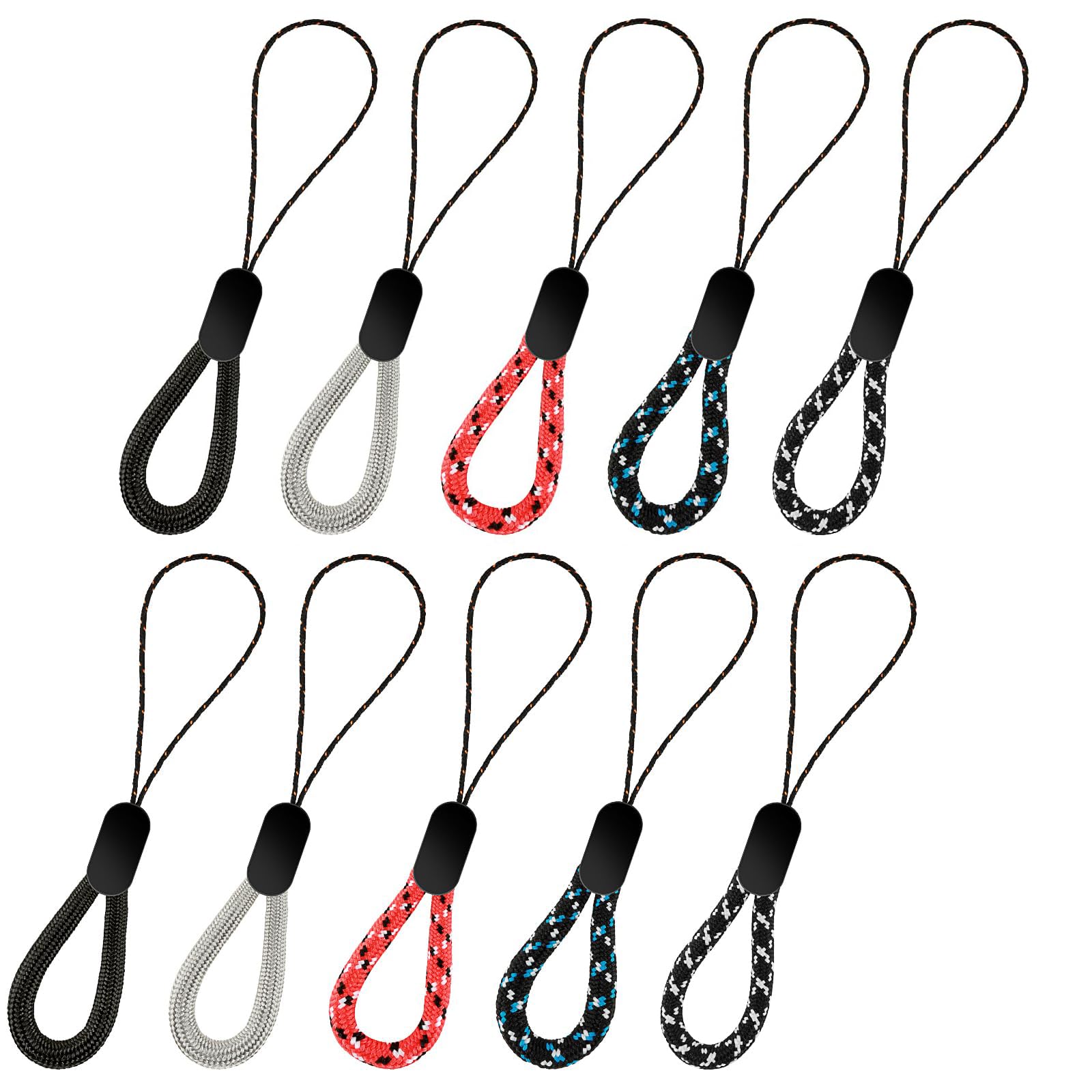 10Pcs Finger Lanyards Small USB Lanyard 4.92Inches Portable Short Lanyard Straps Colored Finger Straps for Mobile Phone Case Keys Camera Flash Drives-image-9