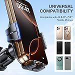 Miracase Phone Holder for Car Vent【2026 Wider Clamp & Metal Hook】 Car Phone Holder Mount for Vent Clip Hand Free Cell Phone Car Mount for iPhone 17 Pro Max 16 15 14 13 12 Samsung S25 Car Accesorries