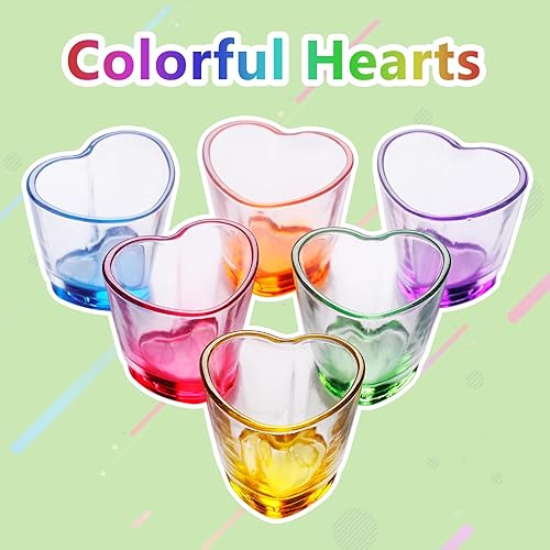 Miniatura 3 de Vasos de chupito, vasos de chupito Soju de 1.5 onzas, juegos de 6 vasos de chupito de arcoíris, vasos de chupito de espresso, vasos de chupito a